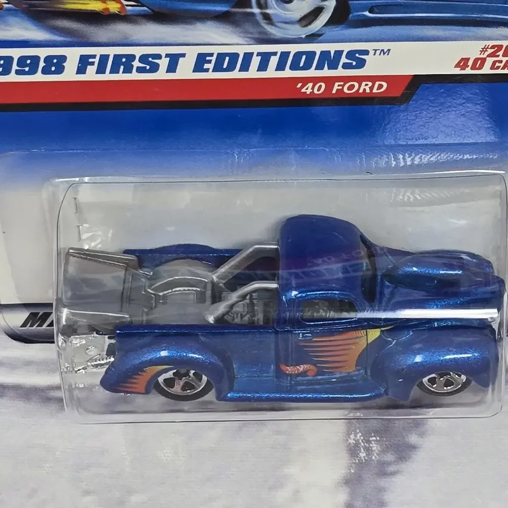 1998 Hot Wheels 1940 Ford Pickup Truck #654 20 of 40 First Edition Blue.